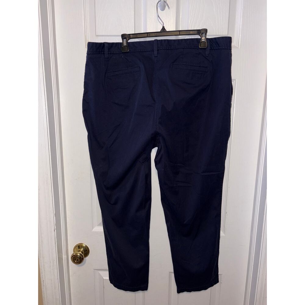 Talbots navy blue cropped relaxed chino size 18W petite 1375_A2 - Picture 5 of 6